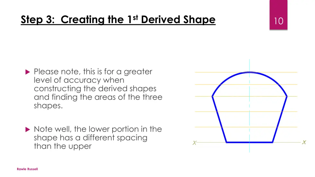 step 3 creating the 1 st derived shape 1