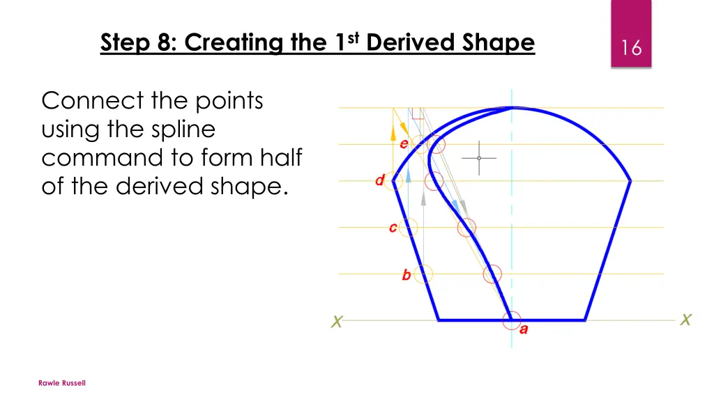 step 8 creating the 1 st derived shape