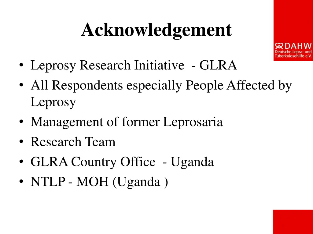 acknowledgement