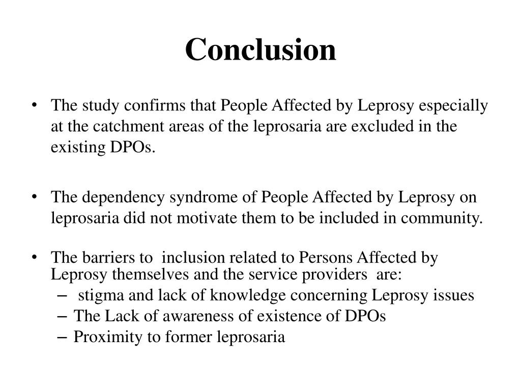 conclusion