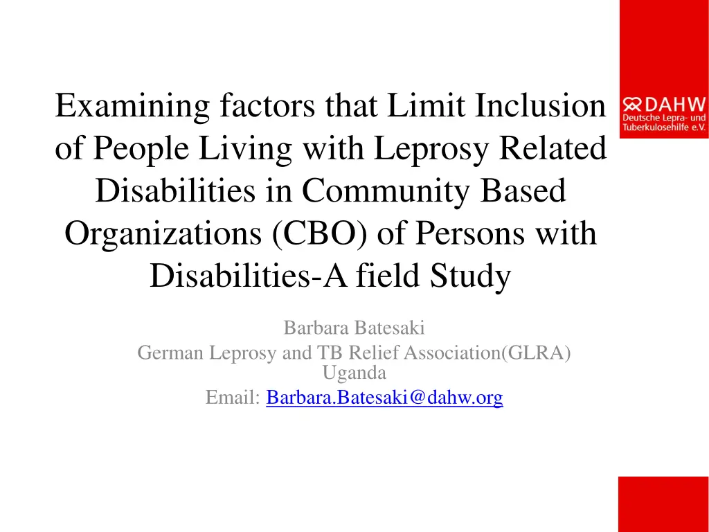 examining factors that limit inclusion of people