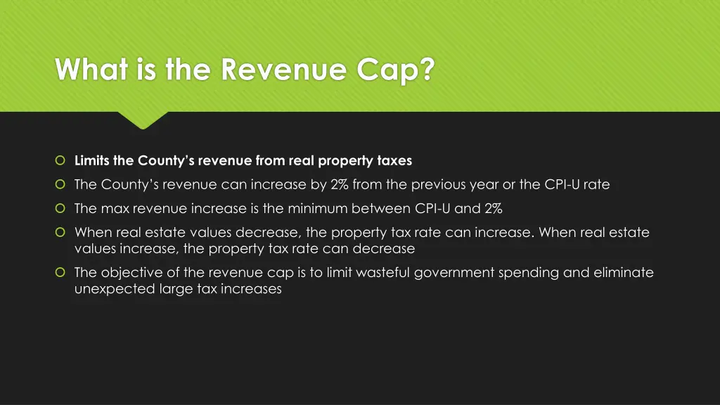 what is the revenue cap