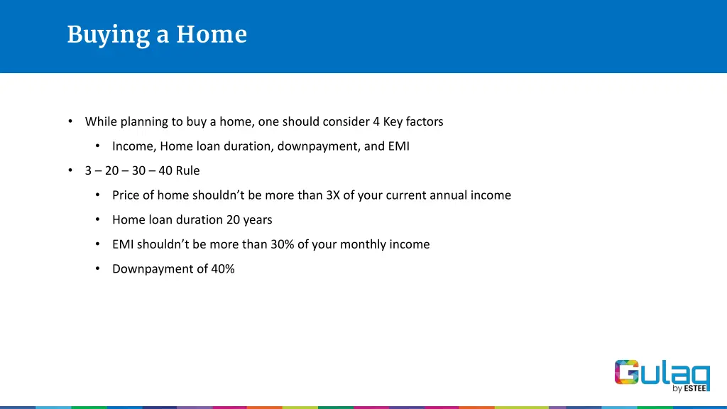 buying a home