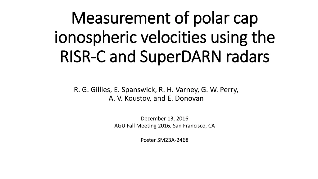 measurement of polar cap measurement of polar