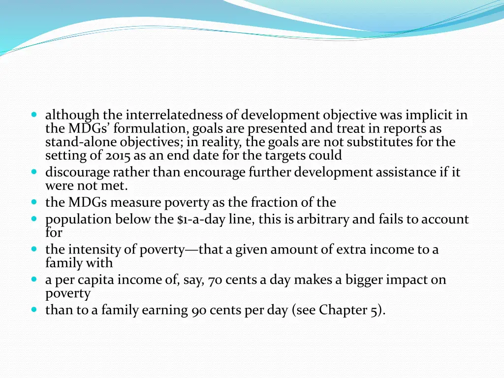 although the interrelatedness of development