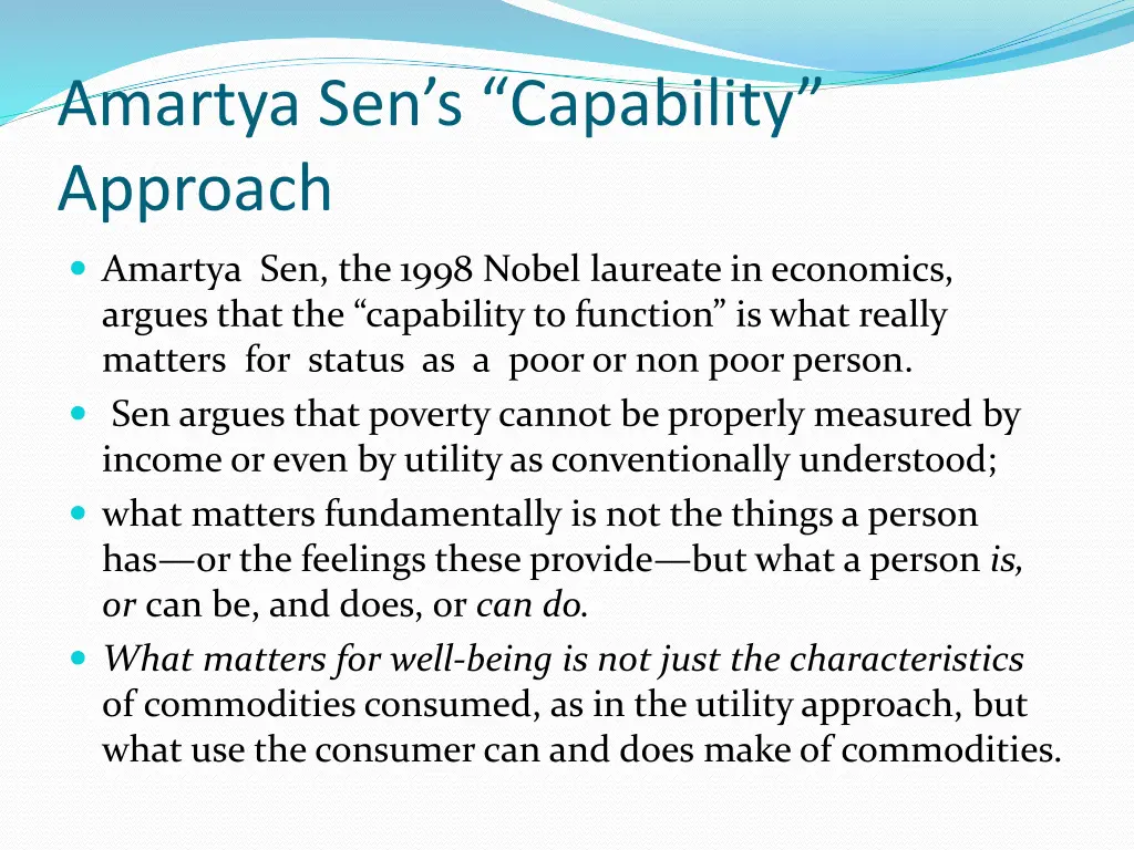 amartya sen s capability approach