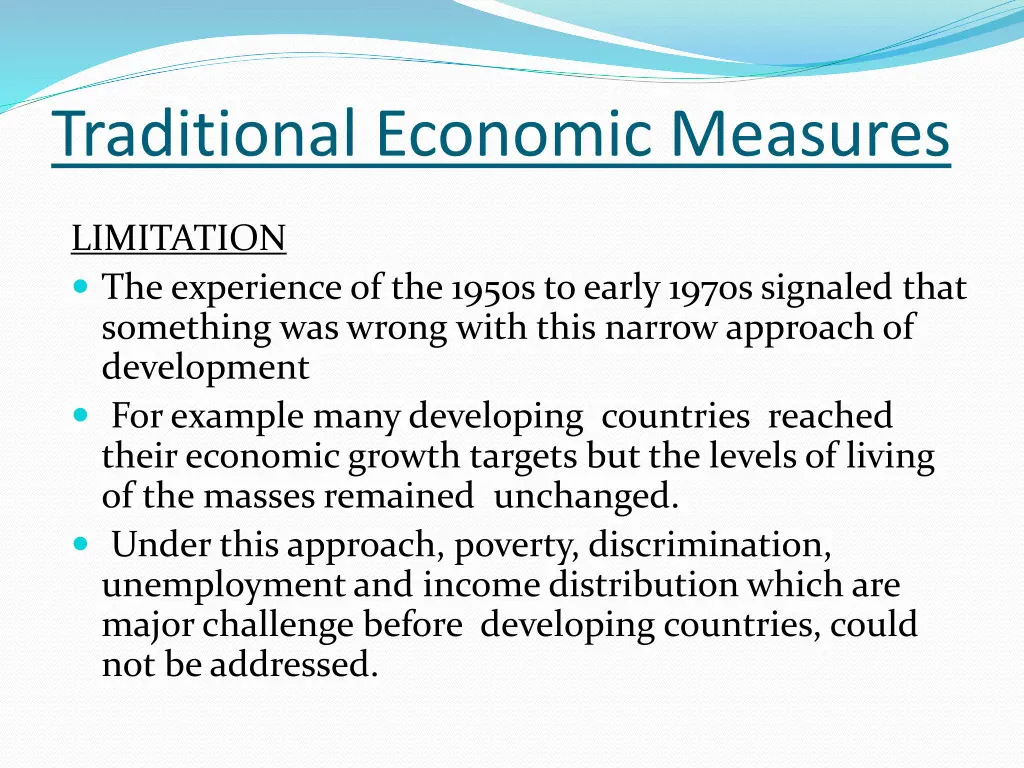 traditional economic measures 1