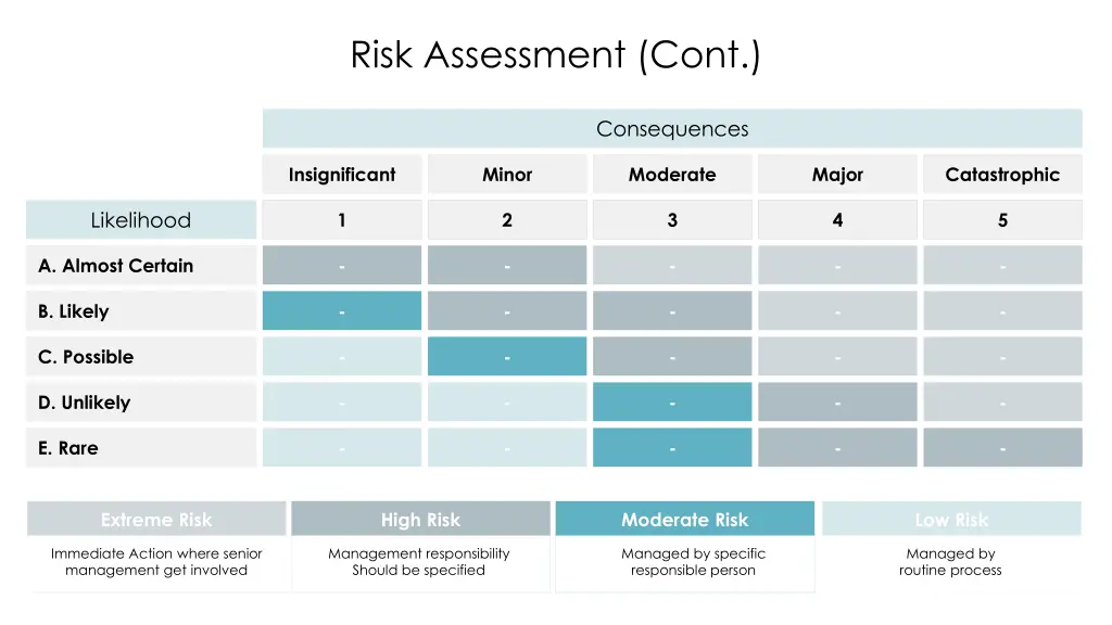 risk assessment cont