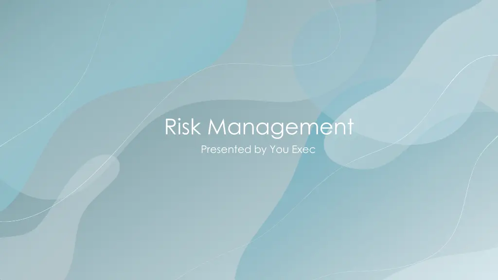 risk management presented by you exec