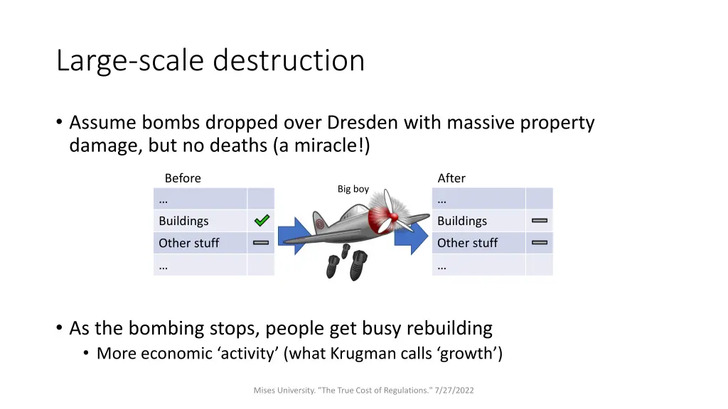 large scale destruction