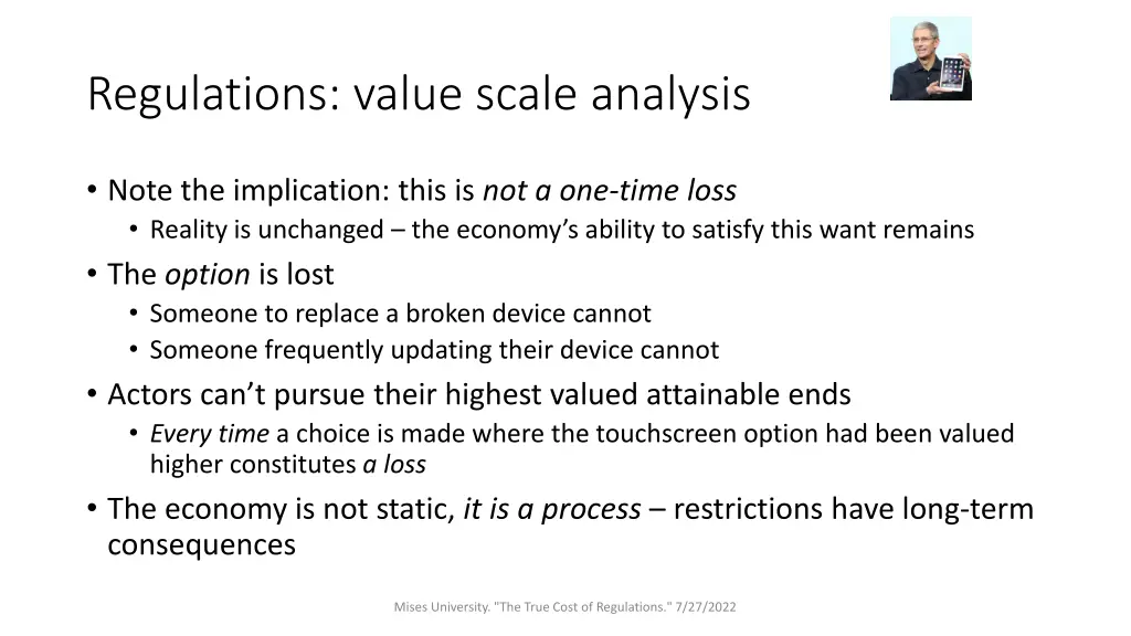 regulations value scale analysis 2