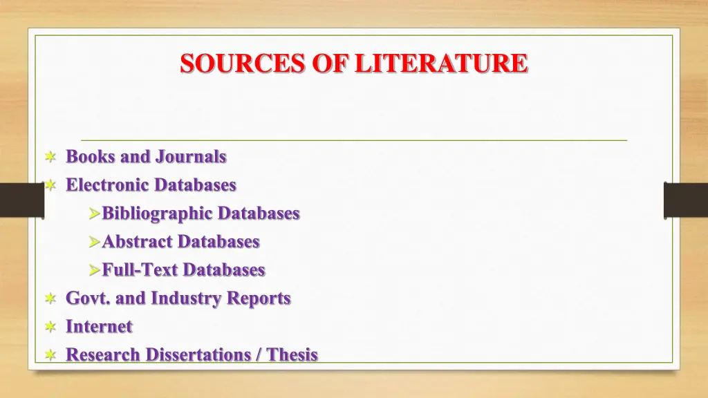 sources of literature