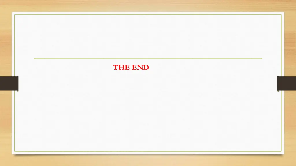 the end