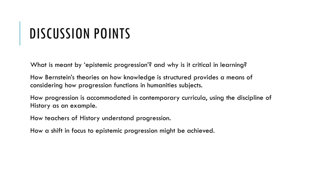 discussion points