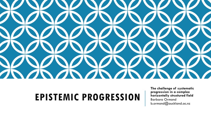 the challenge of systematic progression