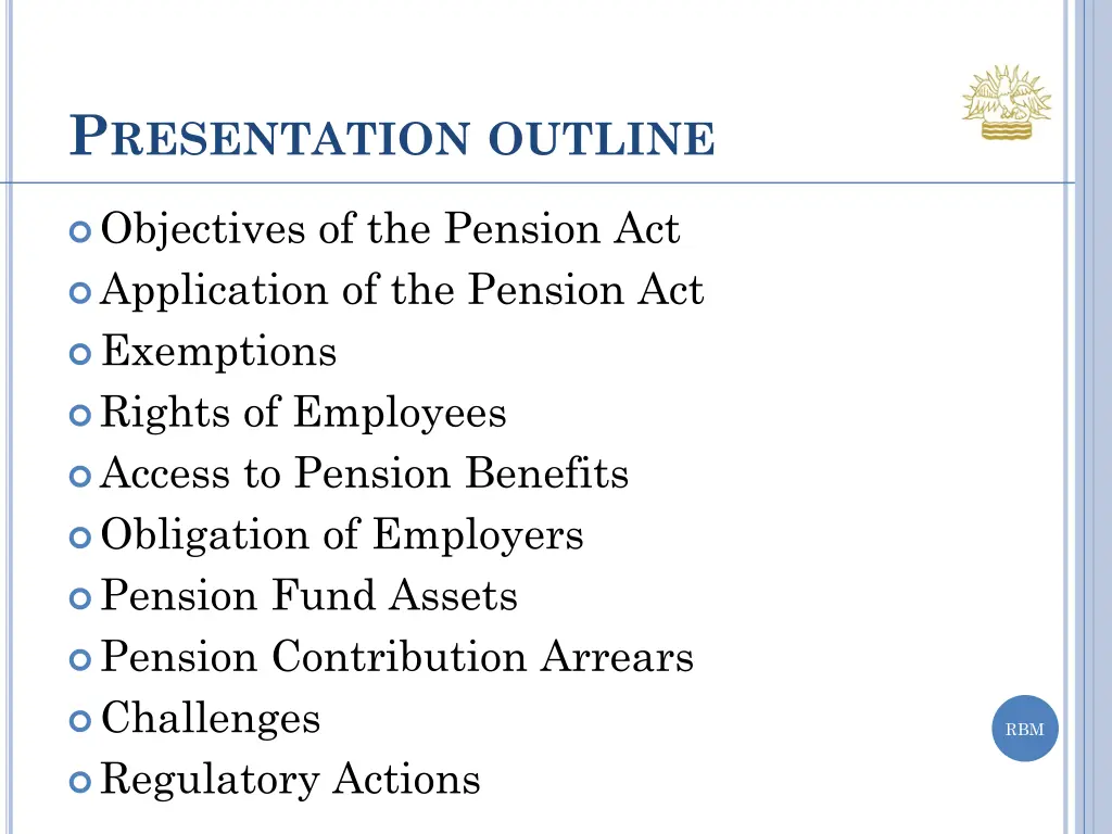 p resentation outline