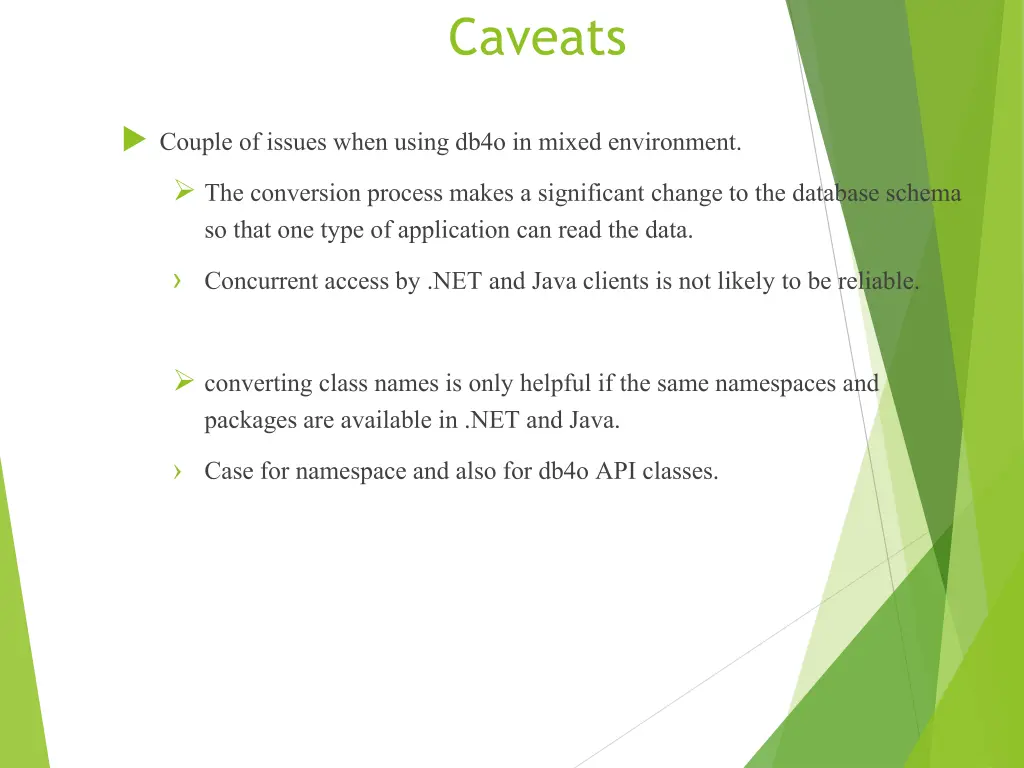 caveats