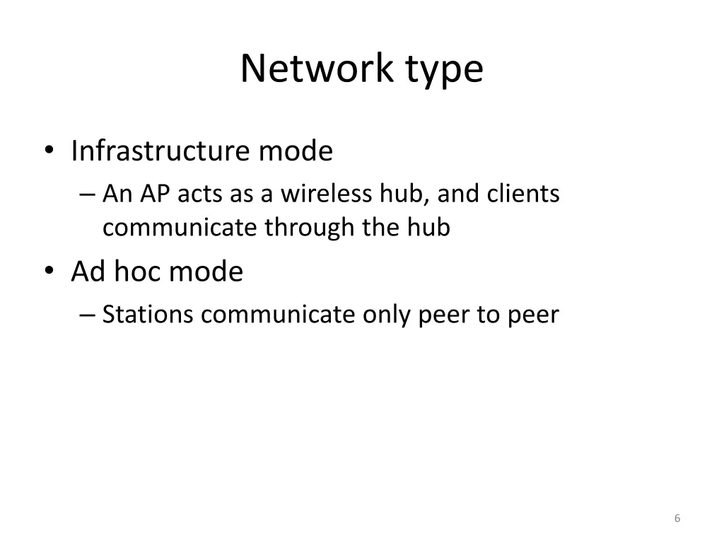 network type