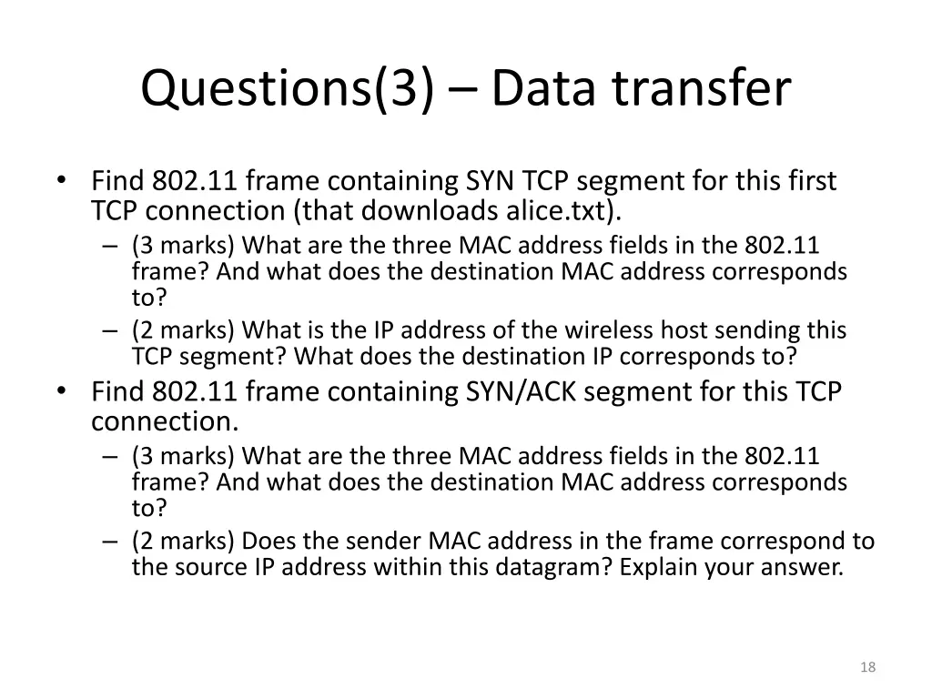questions 3 data transfer