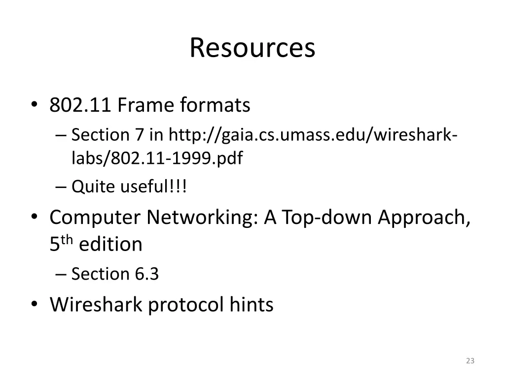 resources