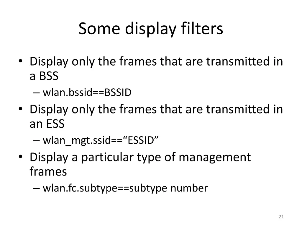 some display filters