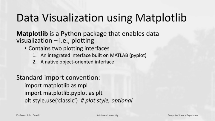 data visualization using matplotlib