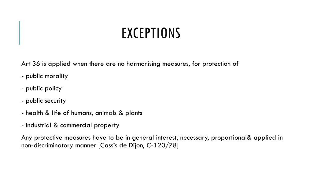 exceptions