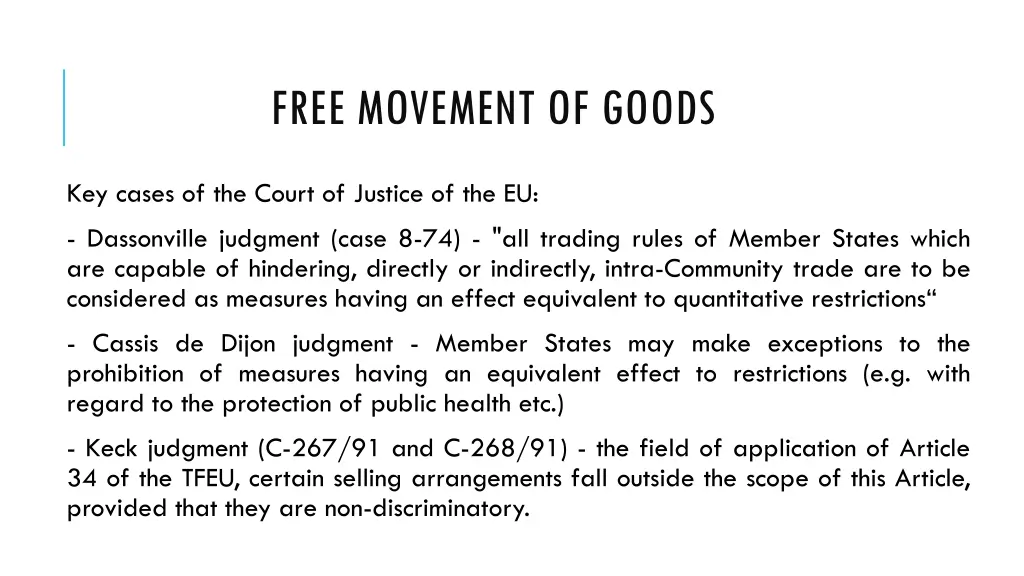 free movement of goods 1