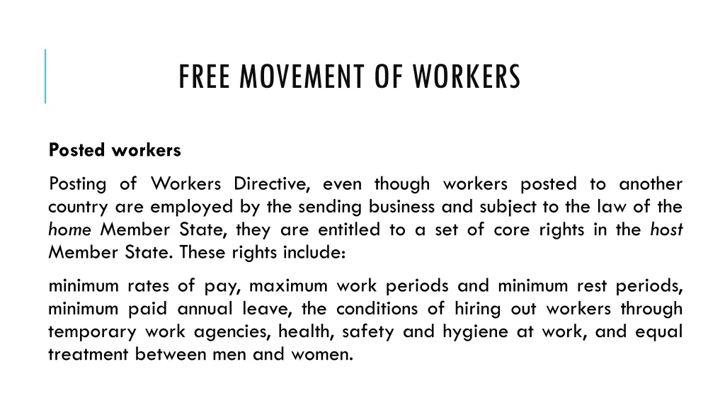 free movement of workers 1