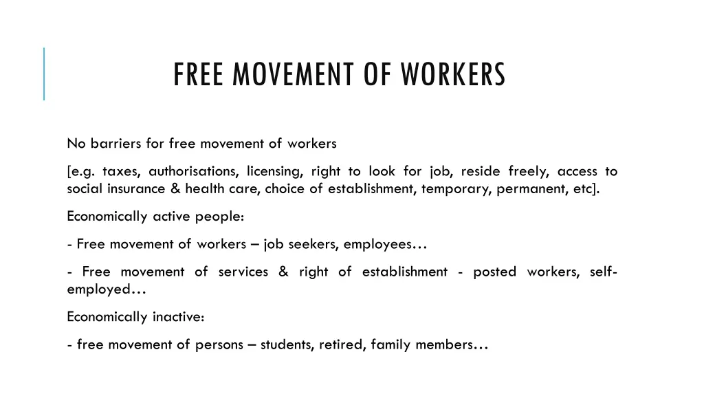 free movement of workers