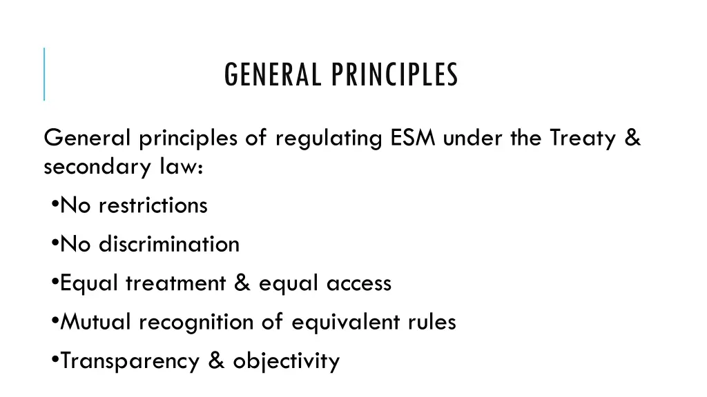 general principles