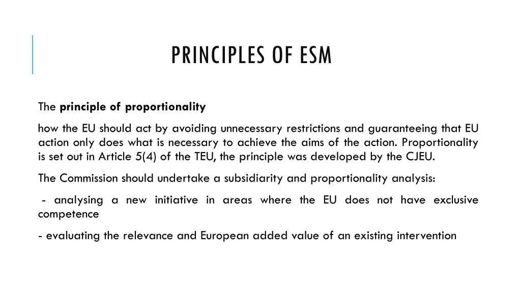 principles of esm 3