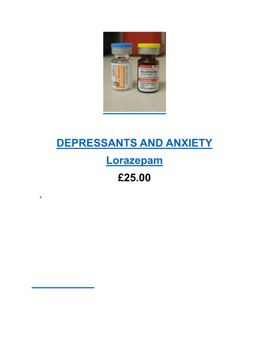 depressants and anxiety lorazepam 25 00