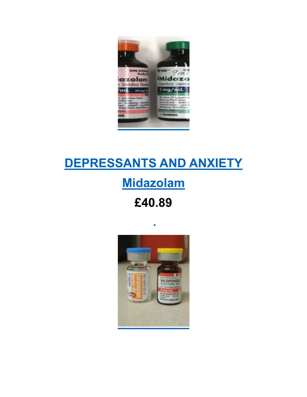 depressants and anxiety midazolam 40 89