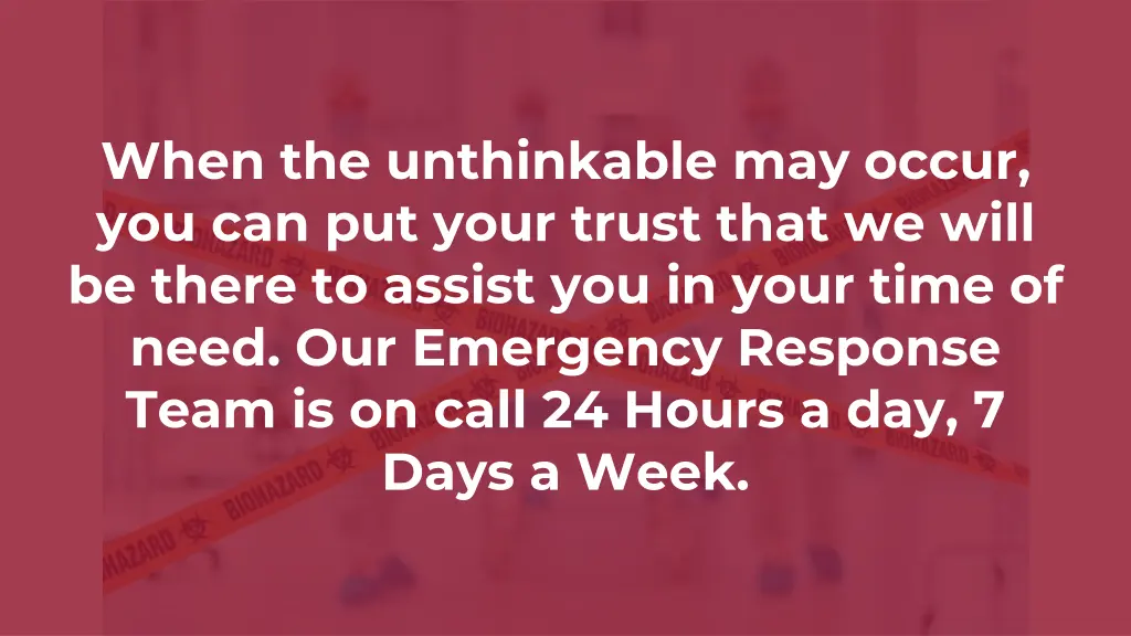 when the unthinkable may occur you can put your
