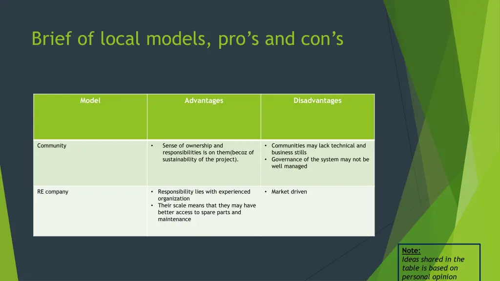 brief of local models pro s and con s