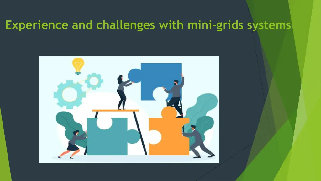 experience and challenges with mini grids systems