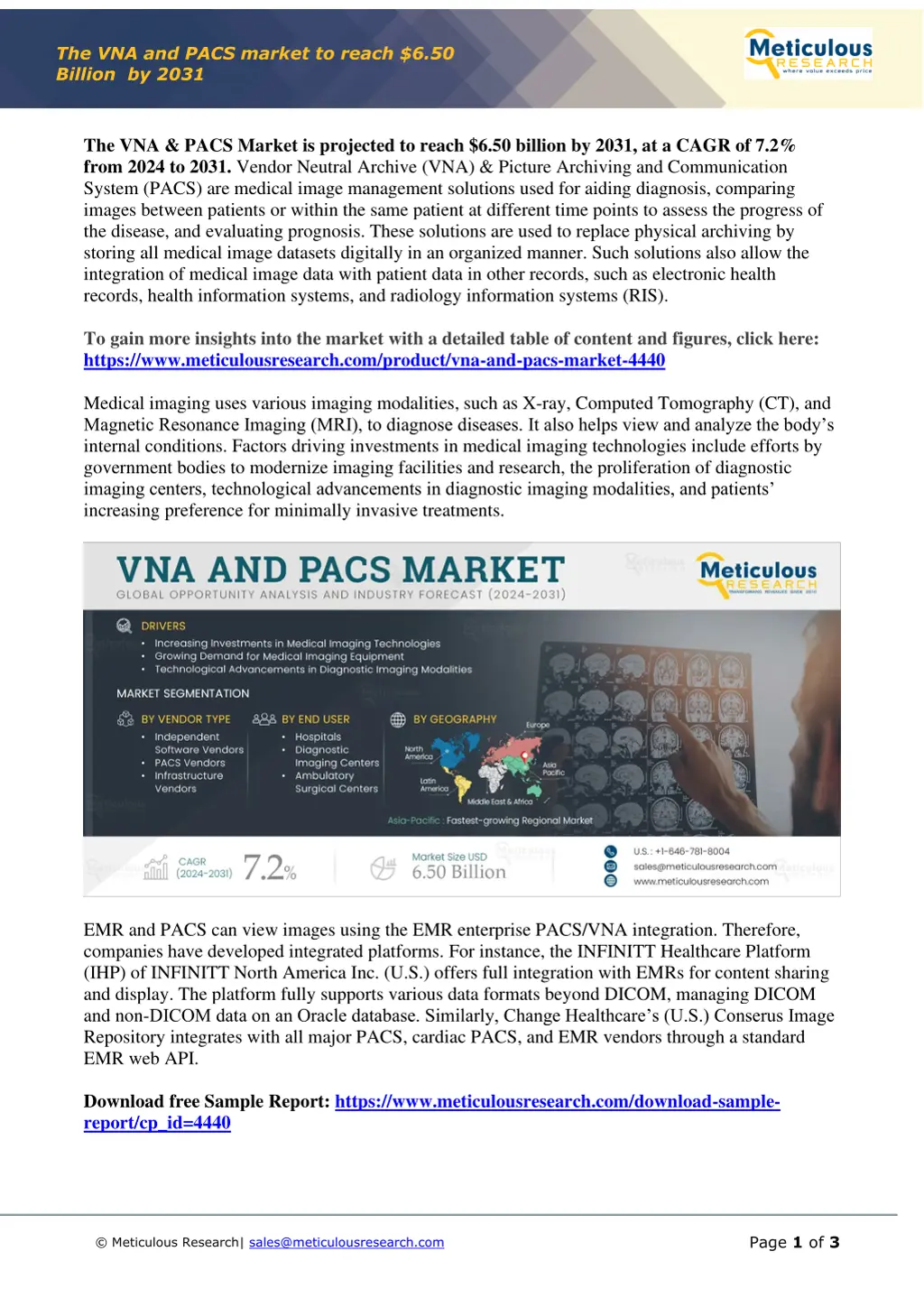 the vna and pacs market to reach 6 50 billion