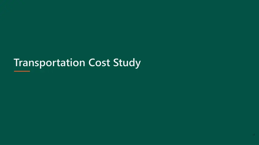 transportation cost study