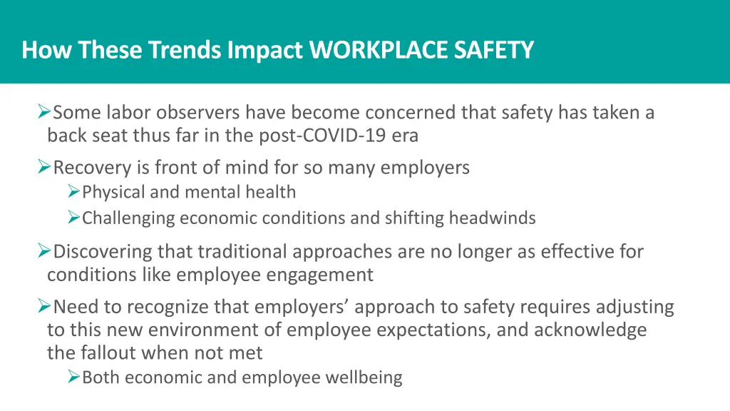 how these trends impact workplace safety 1