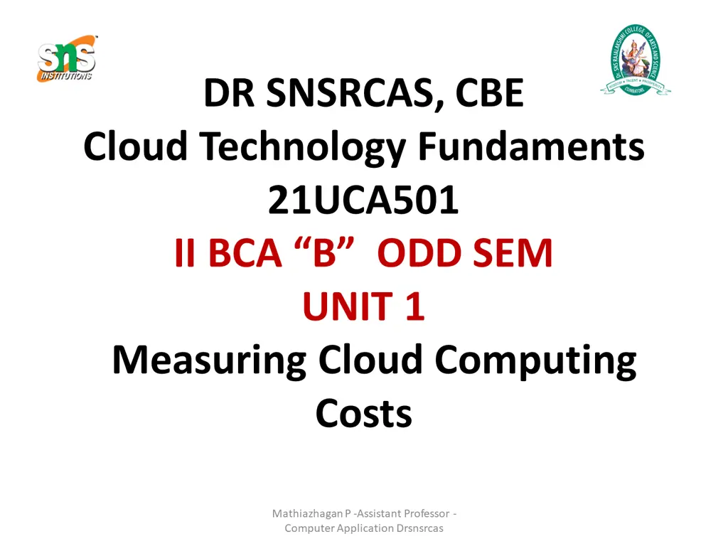 dr snsrcas cbe cloud technology fundaments