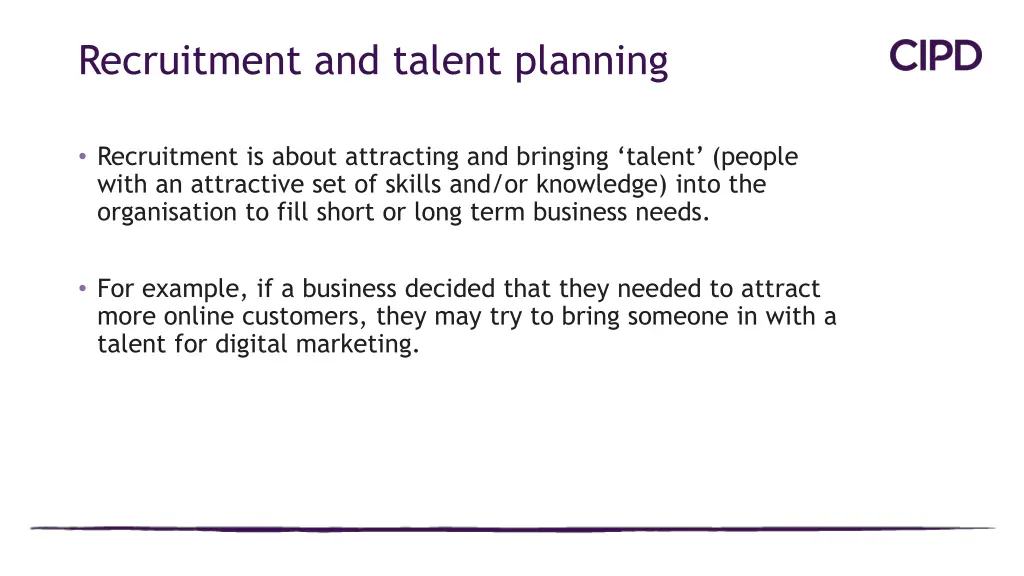 recruitment and talent planning