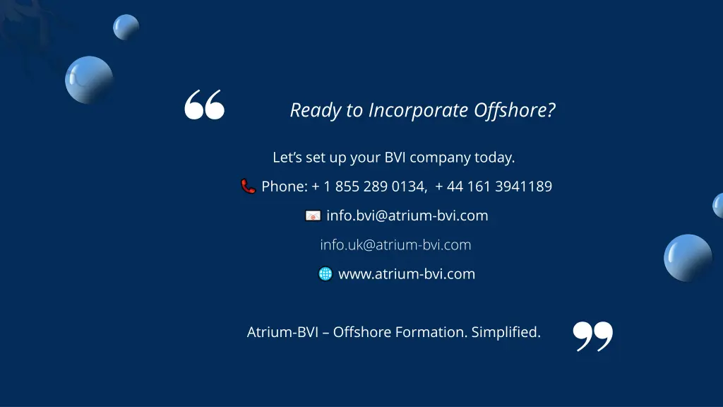 ready to incorporate offshore