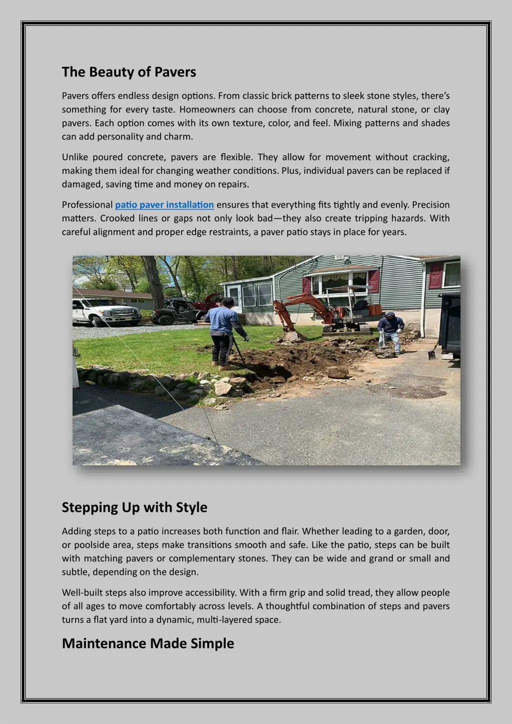 the beauty of pavers