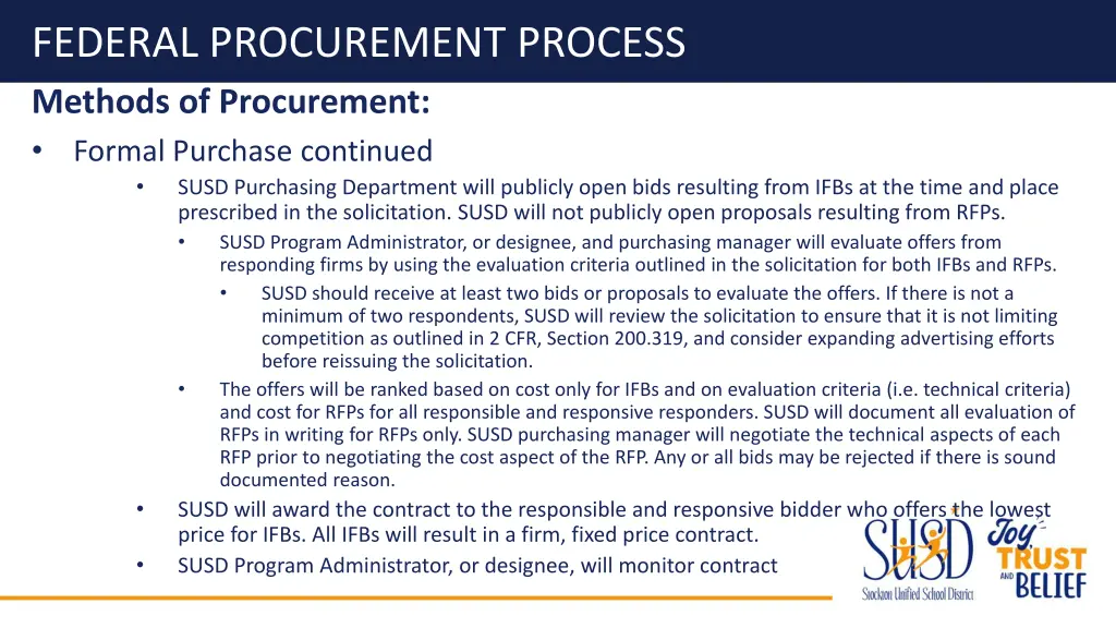 federal procurement process methods 1