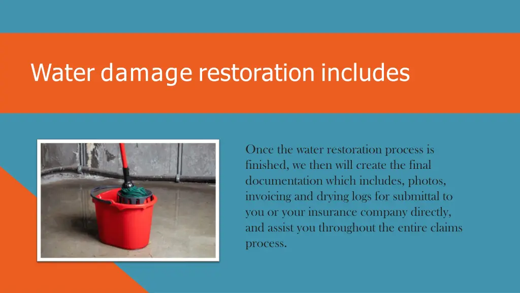 water damage restoration includes