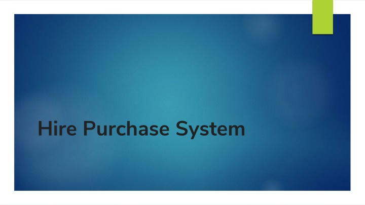 hire purchase system