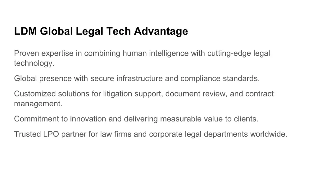 ldm global legal tech advantage