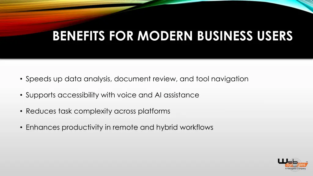 benefits for modern business users