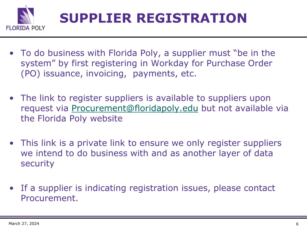 supplier registration